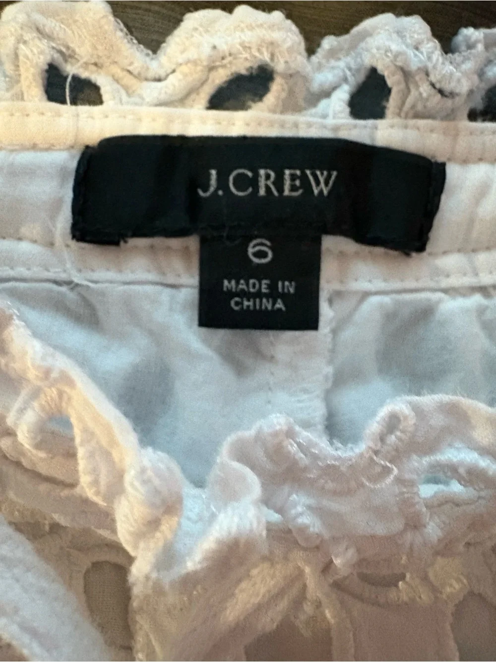 J. Crew White Eyelet Circle Skort